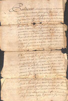 Acte de concession à Claude Nollet 1747