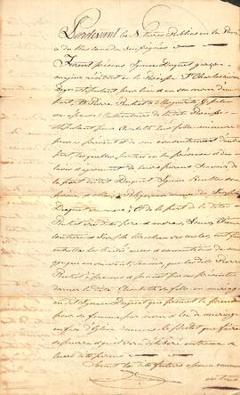 Contrat de mariage d'Ignace Duquet et Elisabeth Pouliot, 14 septembre 1817