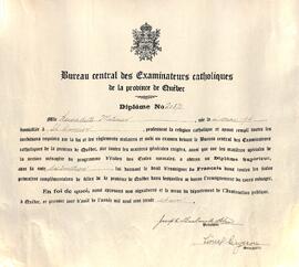 Diplôme Bernadette Métivier