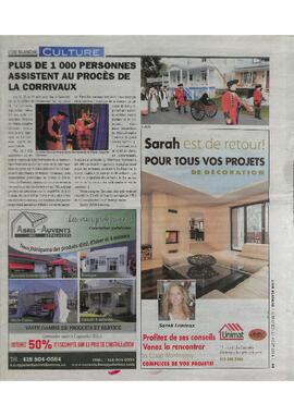 Article du journal L'Oie blanche en date du 27 août 2014.