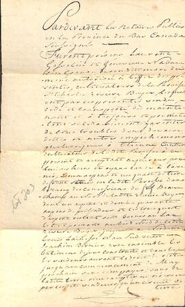 Vente de Laurent Gosselin à Étienne Couture, 23 octobre 1816