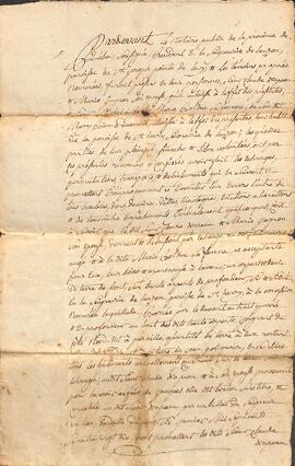 Échange de bien par Claude Drapeau et Marie-Geneviève Gagnon avec Sieur Michel Auger et Marie Bolduc, 24 janvier 1791