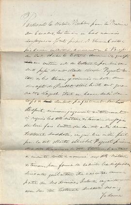 Testament Étienne Couture (époux d'Elisabeth Pouliot), 27 novembre 1841