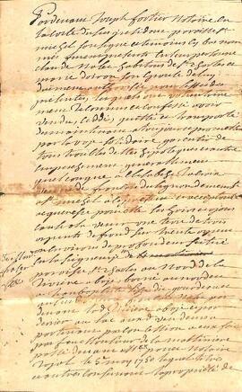 Acte de vente Claude Nollet à Elisabeth Lacroix, copie du 16 avril 1764 (5 mai 1750)